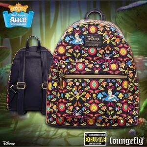 Loungefly Disney Alice in Wonderland Retro Mini Backpack